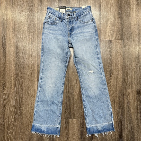 Levis Premium Middy Ankle Bootcut BIG E Womens Jeans Size 23x27 - Picture 1 of 5
